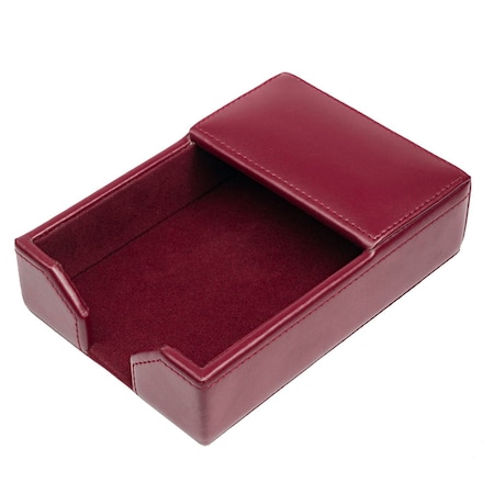 Dacasso Burgundy Bonded Leather 4" x 6" Memo Holder AG-5209